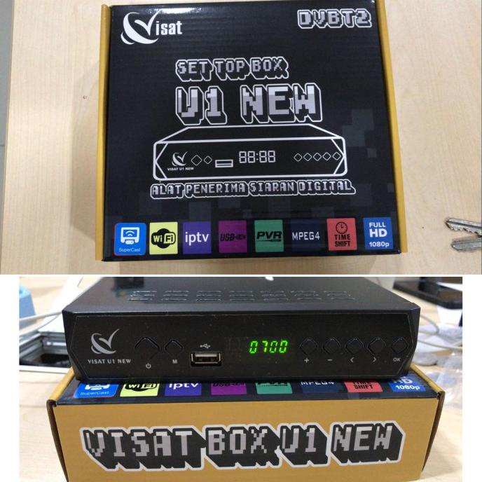 Set Top Box TV Digital DVBT2 DVB T2 Visat U1 New - VISAT U1