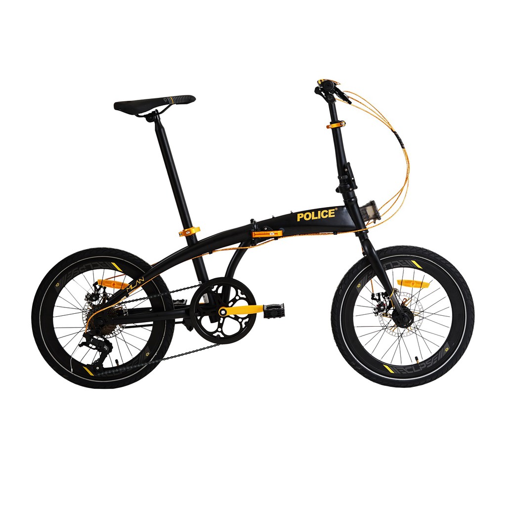 sepeda lipat Element Police Milan 8 speed - folding bike police milan 8sp murah spek mantap murah