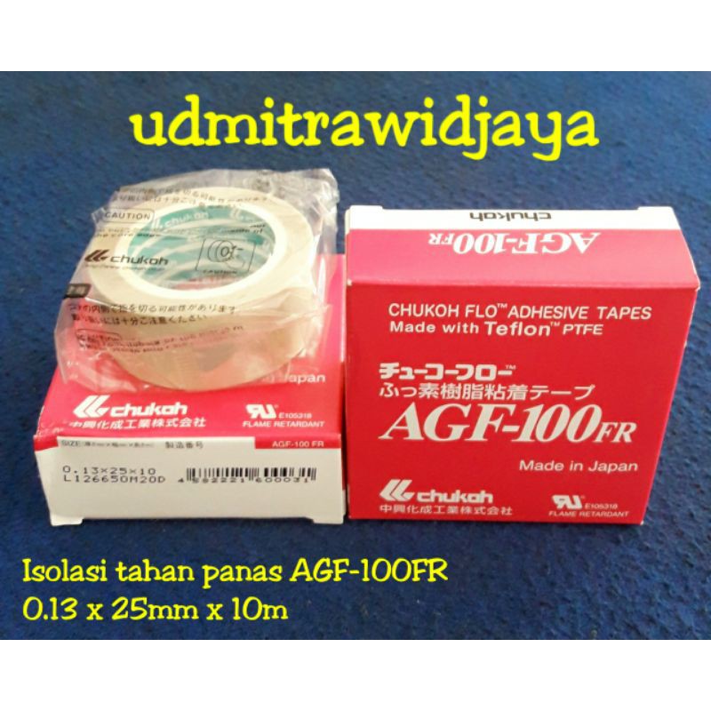 

Isolasi tahan panas AGF-100FR 0.13x25mmx10m / chukoh flo adhesive tapes agf-100fr