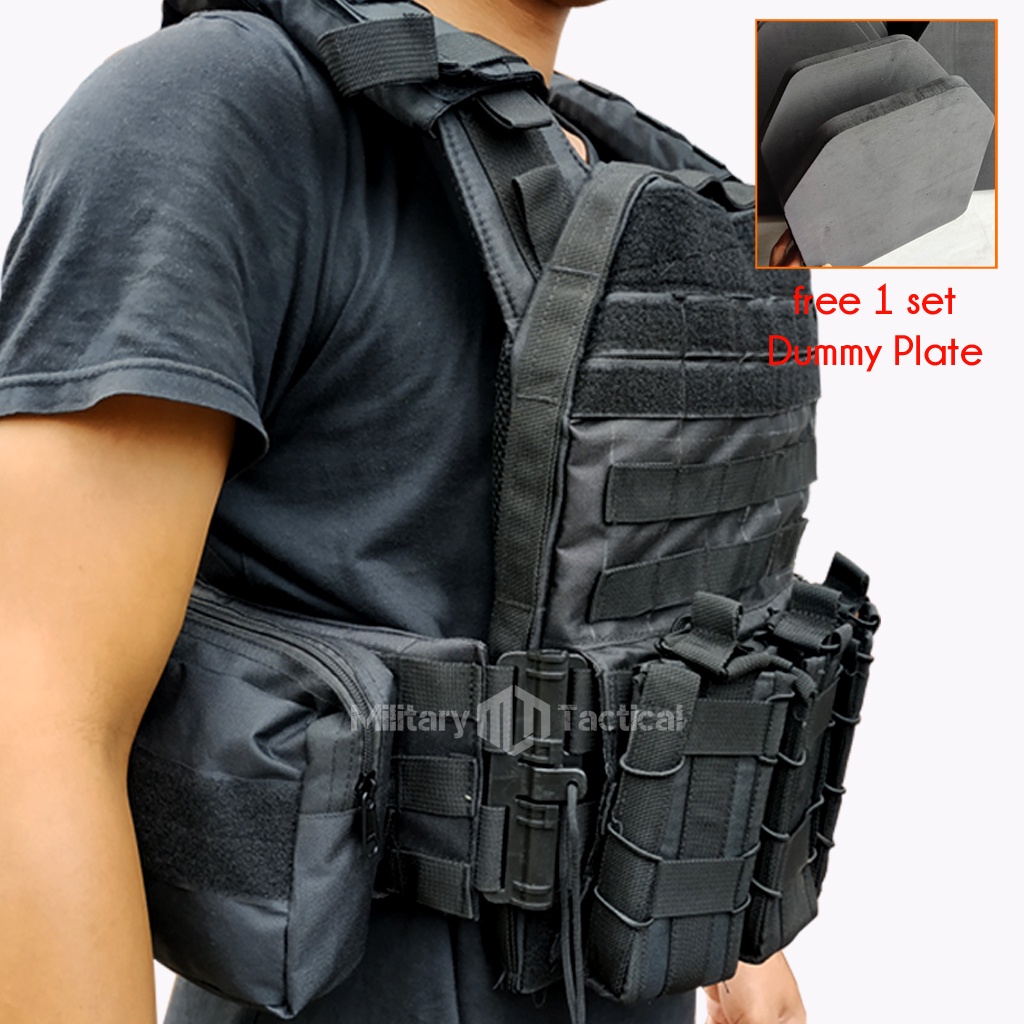 Rompi Body Vest Tactical | Body Vest Tactical | Body Vest Polisi | Rompi Pelindung Dada | Free Dummy Plate | Bisa COD