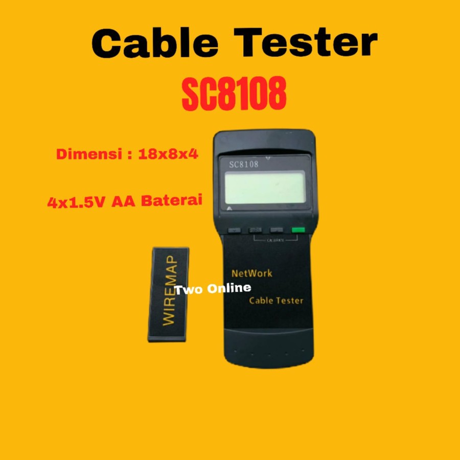 Cable Tester SC8108 LCD CAT5 RJ45 Network LAN