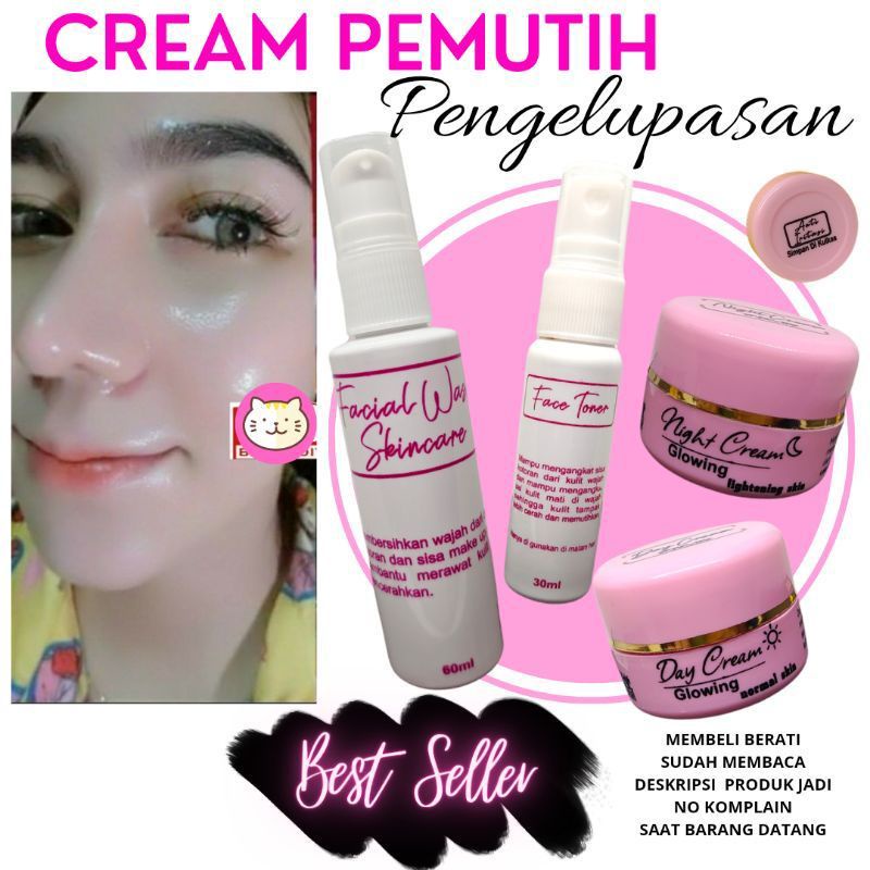 cream pemutih pengelupasan wajah (pengelupasan+paket non pengelupasan) krem pemutih