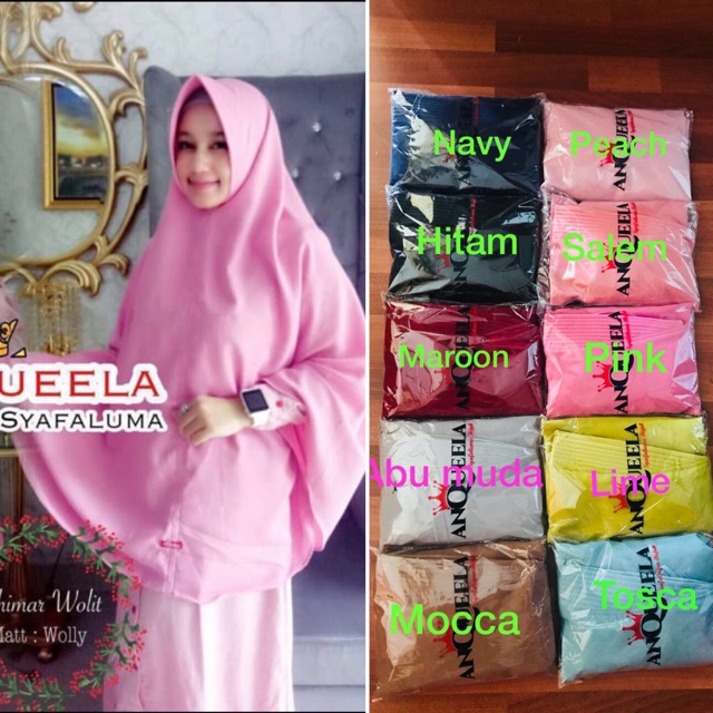 ANQUEELA | Jilbab Khimar Wolit