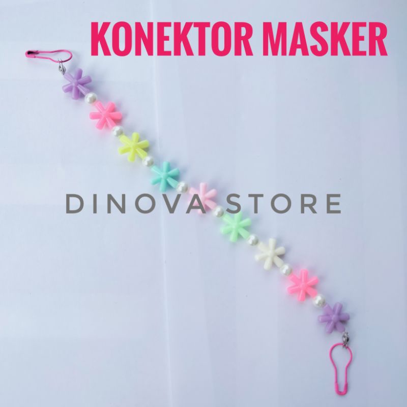 konektor masker bintang kecil mix mutiara putih/pengait masker