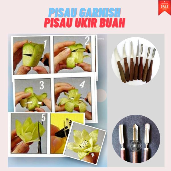⚡BEST SELLER⚡Pisau garnish ukir buah dan sayur Asli/pisau Garnish premium/ produk asli dari pengraji