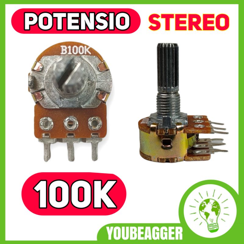 Potensio 100K B100K stereo