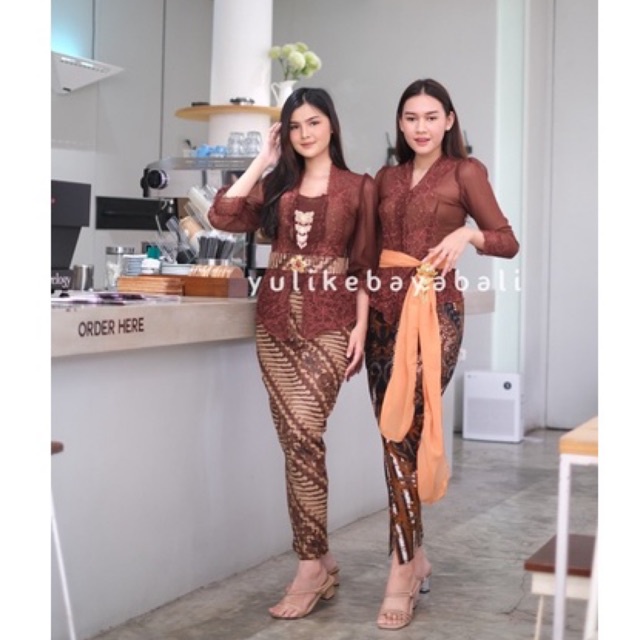 Kebaya Bordir Premium Special Coklat Nuttela | Kebaya Encim