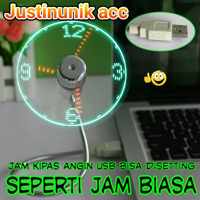 Dijual READY STOK jam usb clock fan jam kipas angin USB Berkualitas