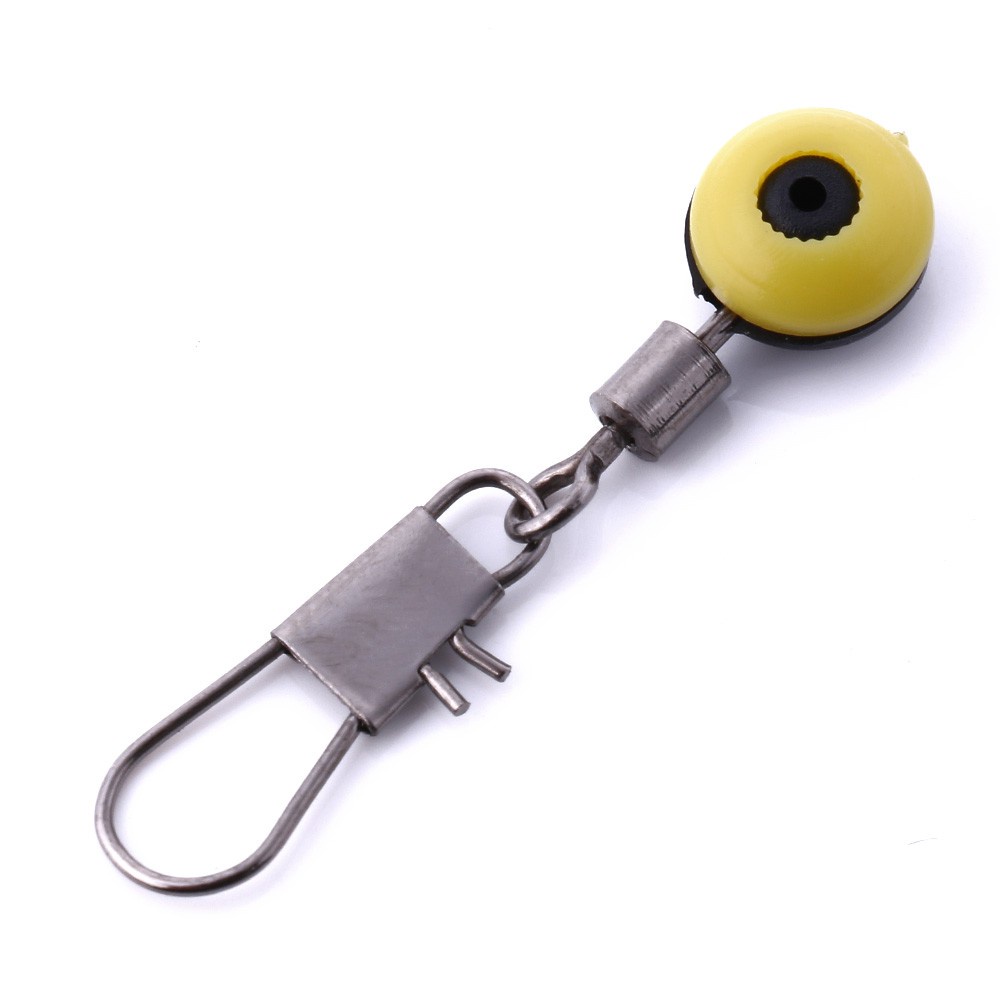 HENGJIA 50PCS/Bag Fishing Float Bobber Space Beans Interlock Snap Connector Sea Fishing Lure