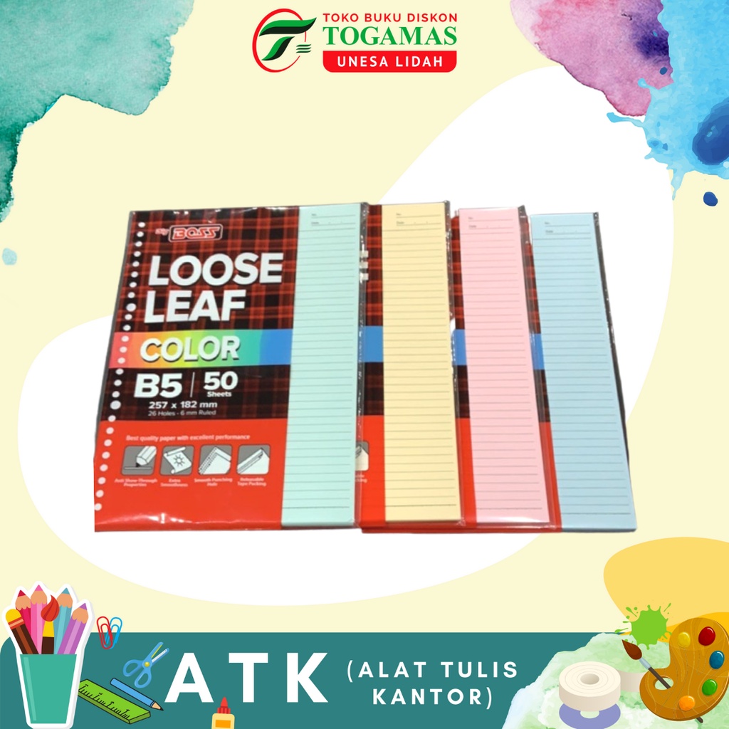 

LOOSE LEAF BBO LL 50 B5 BIG BOSS WARNA / READY STOCK
