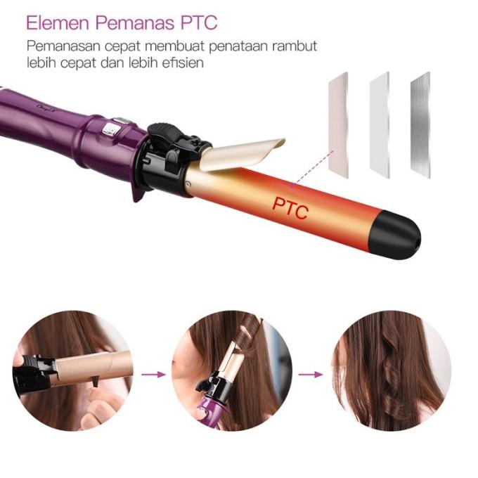 CKEYIN CATOKAN KERITING RAMBUT OTOMATIS DENGAN DISPLAY LCD XZCZ25456E