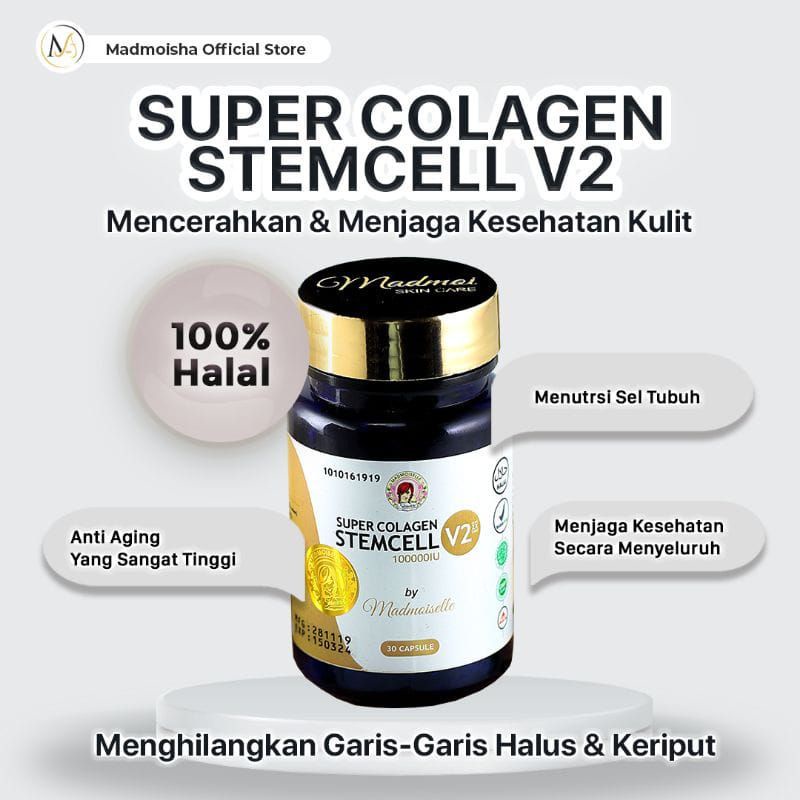 STEMCELL COLLAGEN V2 MADMOISHA isi 30 softgell TERBAIK