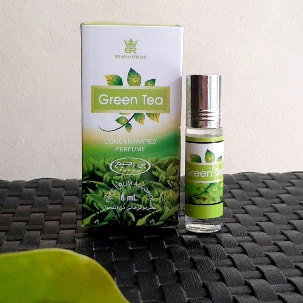 GREEN TEA Minyak Wangi Roll On Kemasan 6ml Non Alkohol