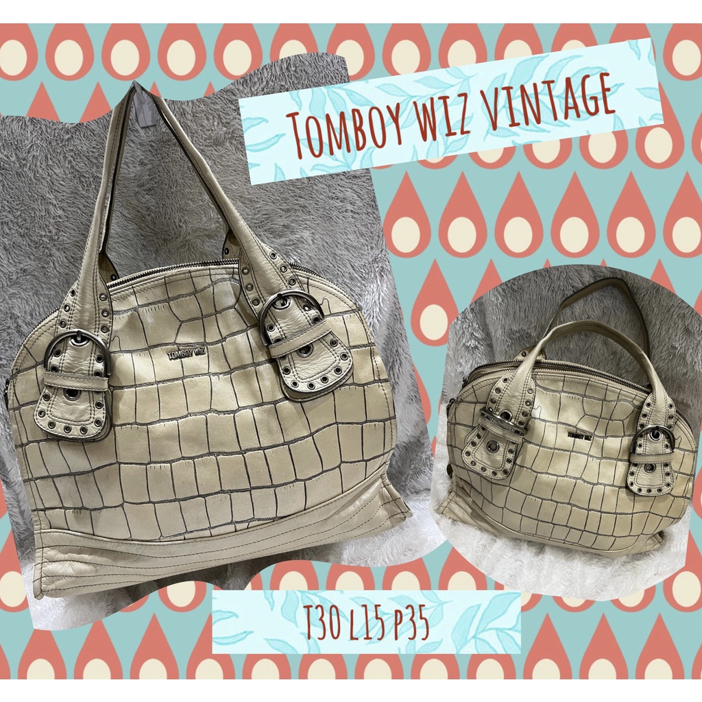 Tomboy wiz vintage tote bag leather (KSR0401)
