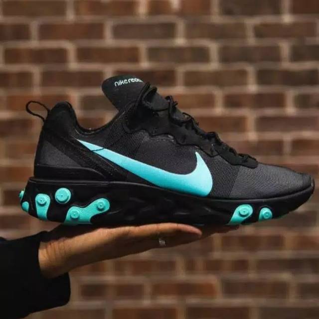 nike react element 55 black aurora green