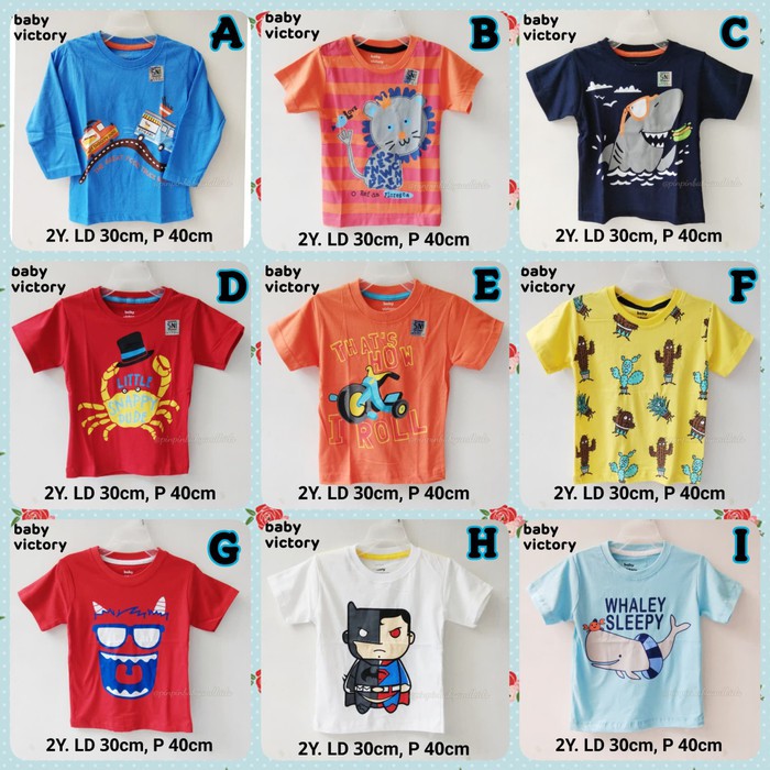 Grosir kaos baby victory minimal pembelian satu lusin