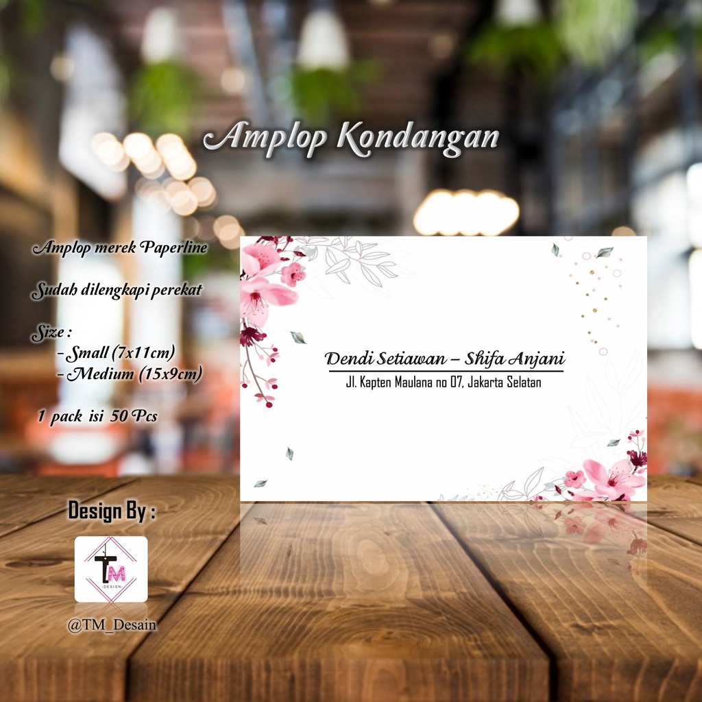 

isi 50 pcs Kode C31 - Amplop Kondangan / Amplop Desain / Amplop Nama - @TM_Desain