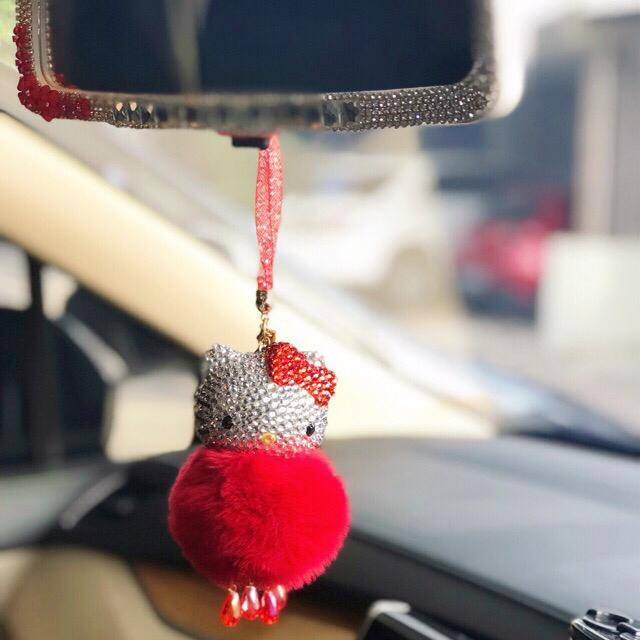 Gantungan spion mobil gantungan hello kitty spion mobil bulu