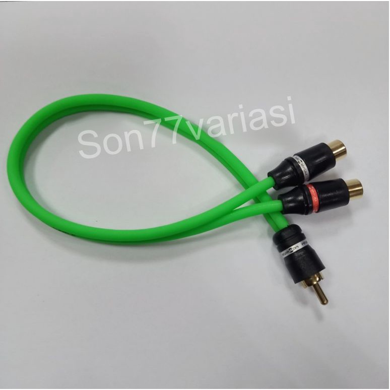 Kabel rca cabang 2 cewek female 1 cowok male