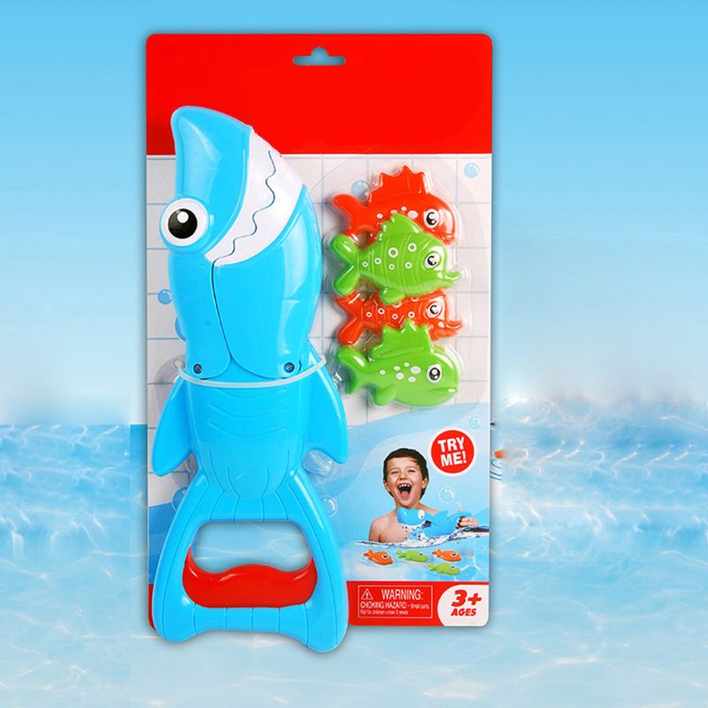 Mary Shark Grabber Mainan Mandi Untuk Anak Laki-Laki Perempuan Catch Game Dengan 4ikan Bak Mandi Memancing Mainan Interaktif