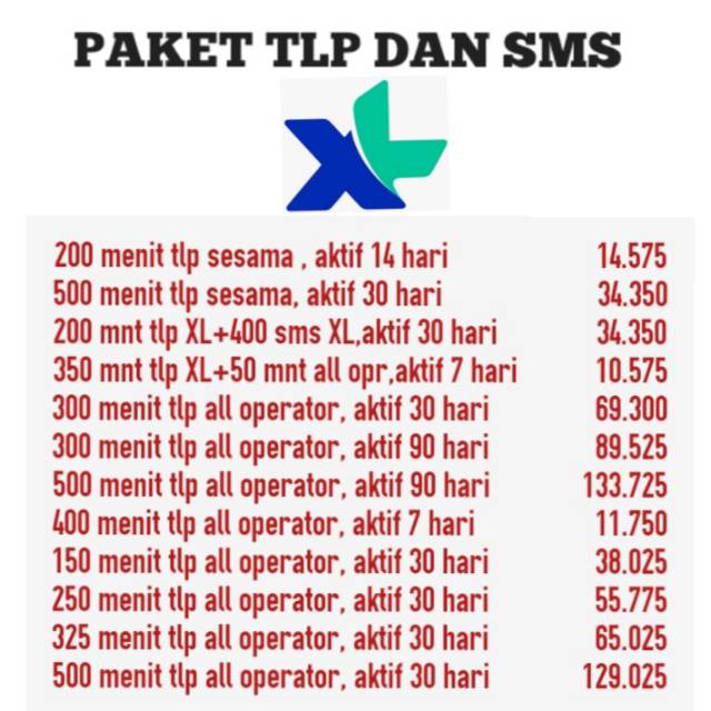 MURAH PAKET TLP DAN SMS XL