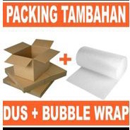 

Tambahan paking bublewarp dan kardus