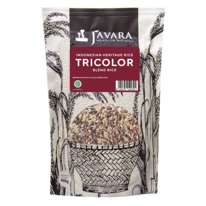 

gr011ttr Javara Organic Tricolor Blend Rice - Beras Organic Tricolor 900G Sv012Ss