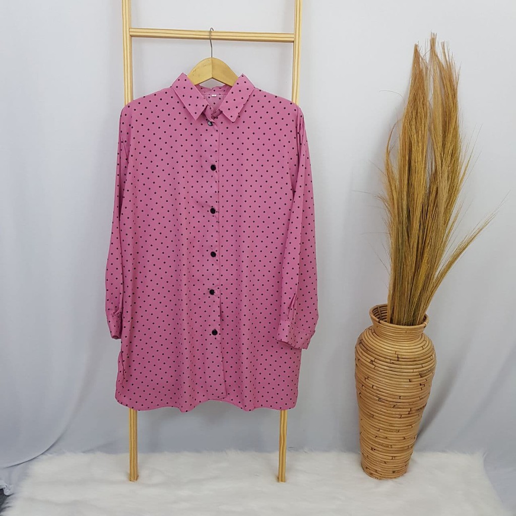 ATASAN WANITA JUMBO POLKADOT BIG SIZE OVERSIZE MUAT SAMPAI BB 100KG KEATAS