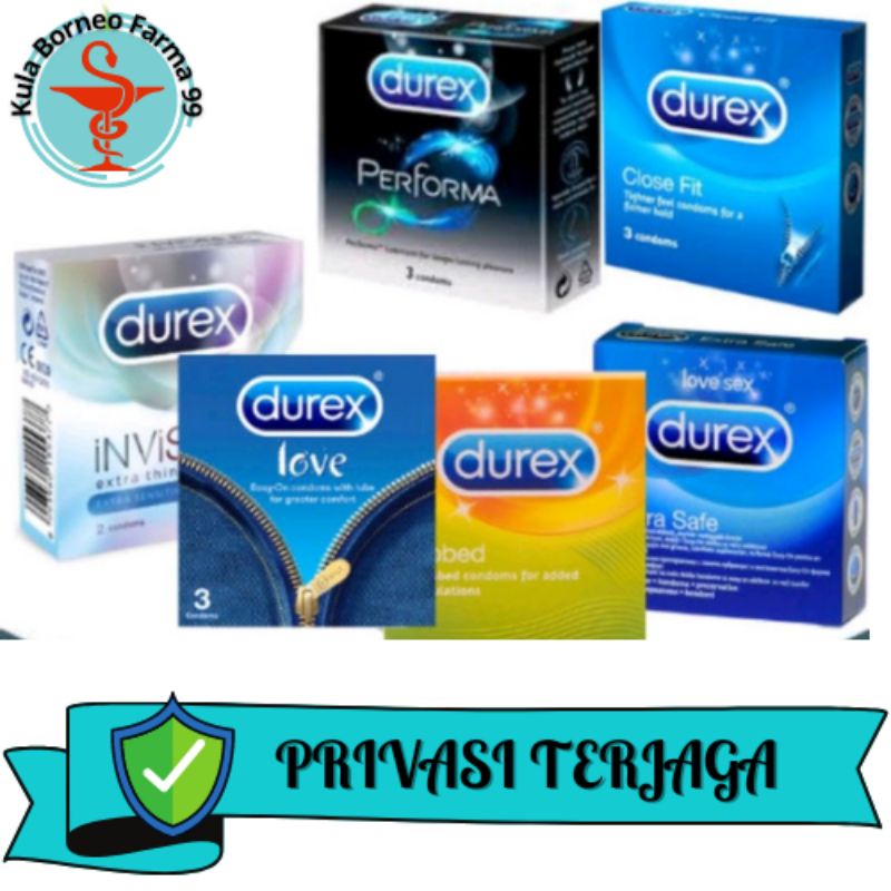 Durex Ekstra Safe, Close fit, Performa, Invisible, Love, Pleasuremax, Fetherlite