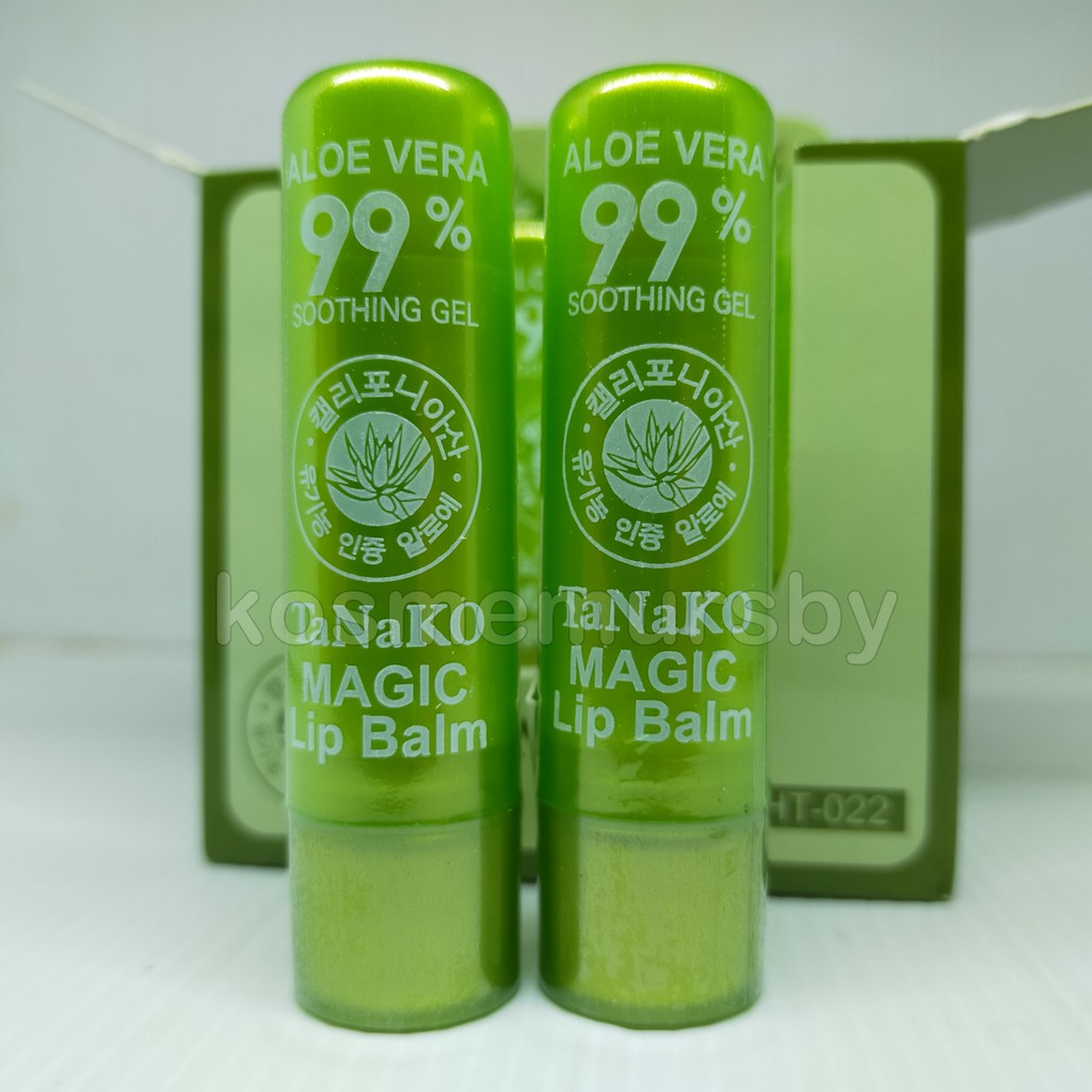 (ECER) Lipbalm Aloevera KissBeauty Aloe Vera Tanako / PNF Peiyen 99% Lidah Buaya