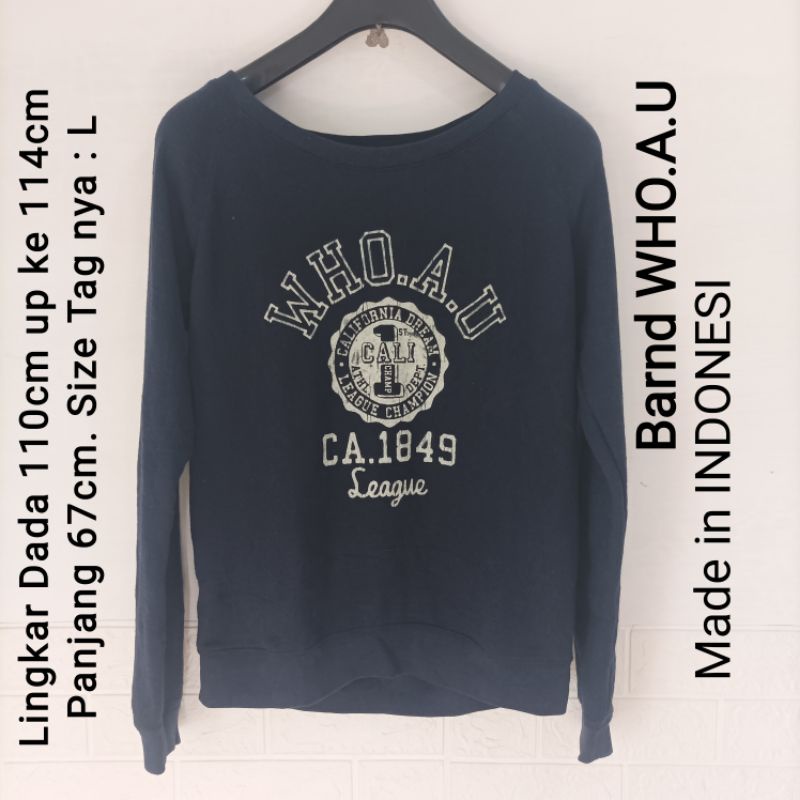 SWEATER/HOODIE/JAKET/CREWNECK/CN PRIA/WANITA BRAND WHO.A.U PRELOVED FROM BALL
