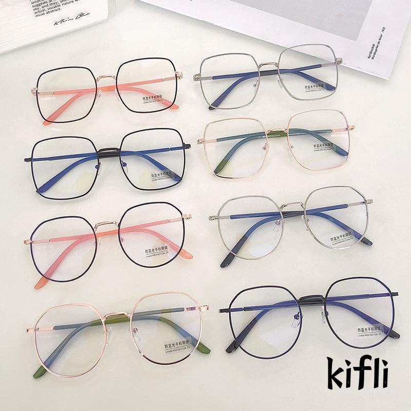 Kacamata Optik,Anti blue Light,Bahan Metal,Gaya Retro,Untuk Unisex