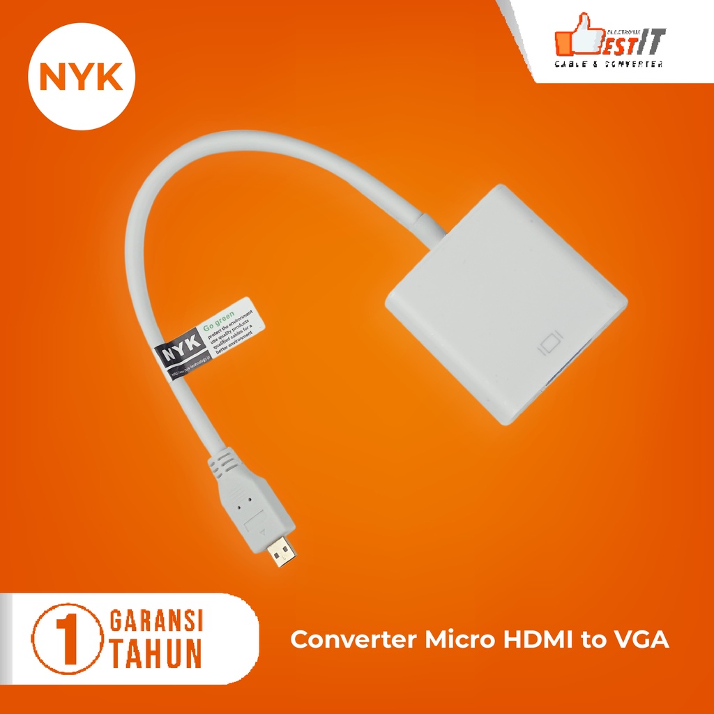 NYK Kabel Converter Micro HDMI to VGA