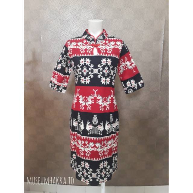 Dress Cheongsam Batik / Cheongsam Batik Dress Wanita