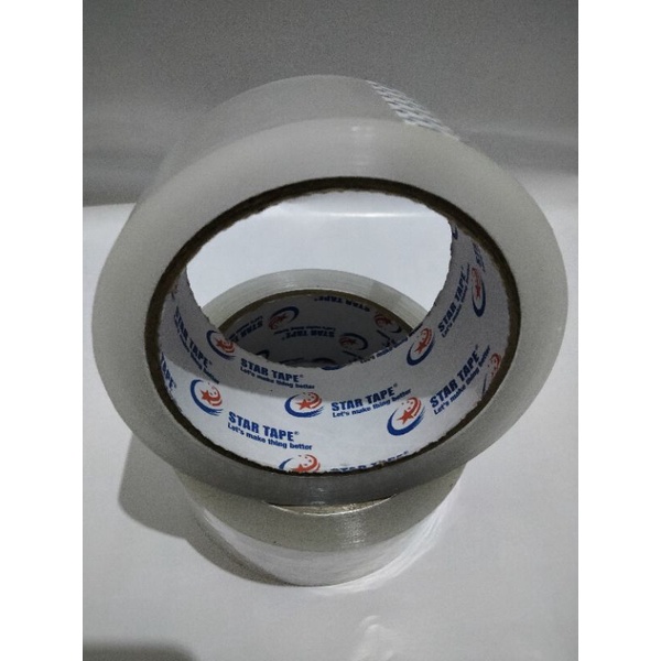 

Lakban 2 inch 90 yard STAR TAPE bening ( clear white )