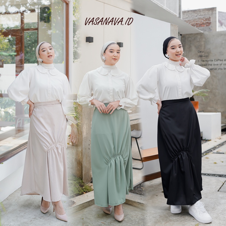 VSNV - Rok Sora | Kiyoo Flowy Skirt | Kanna Skirt | Athaya Skirt | Sora Skirt | Rexy Rok Korean Look | Lucia Rok Serut Modifikasi