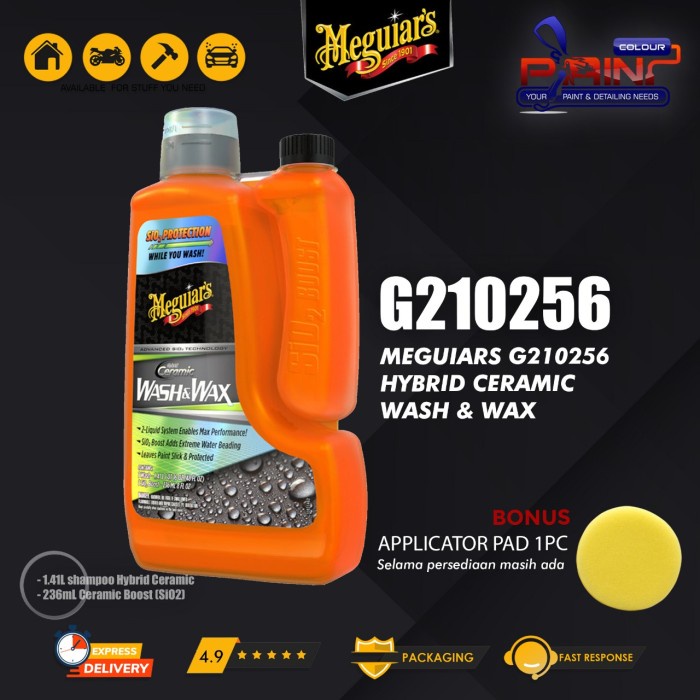 Meguiars Hybrid Ceramic Wash &amp; Wax SiO2 Boost, Shampoo Coating Mobil