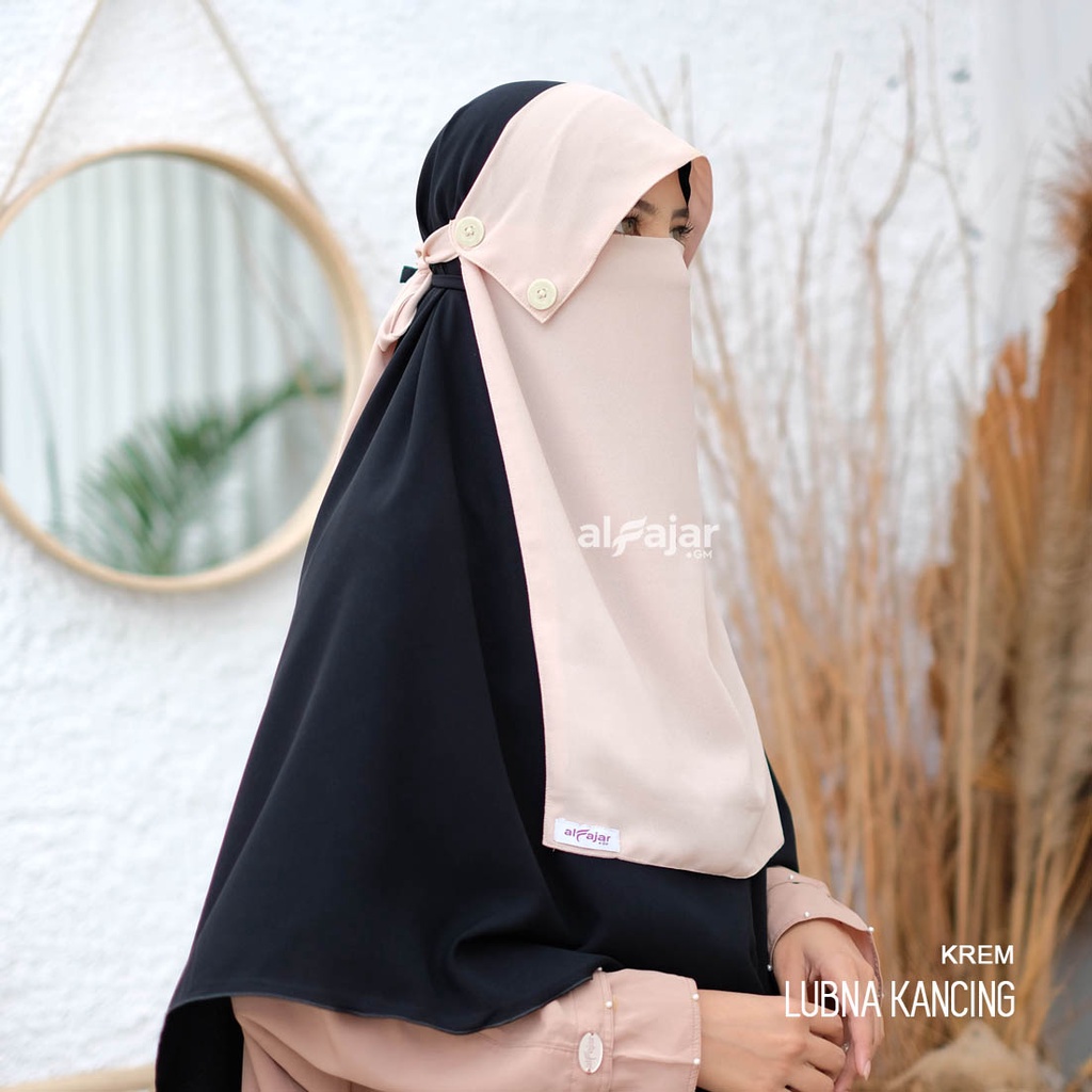 Cadar Niqab Tali Poni Cantik Kekinian Lubna Kancing Ceruti Babydoll by Alfajar Griya Muslim