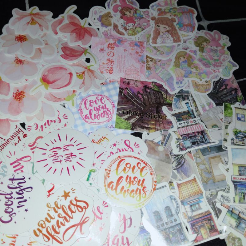 

insfera.mise | stiker random | tema : sakura | 14 pcs