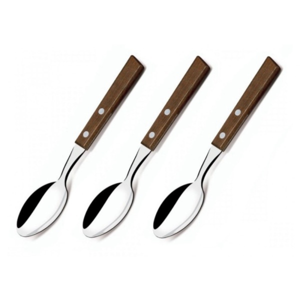 

Dijual Made in Brazil Sendok Makan Gagang Kayu TRAMONTINA set 3pc Spoon Limited