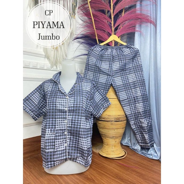 BAJU TIDUR CP PIYAMA 4L MOTIF BUNGA / PIYAMA MOTIF BUNGA / BAJU TIDUR BUNGA MURAH /PIYAMA CP MURAH-ZR #06
