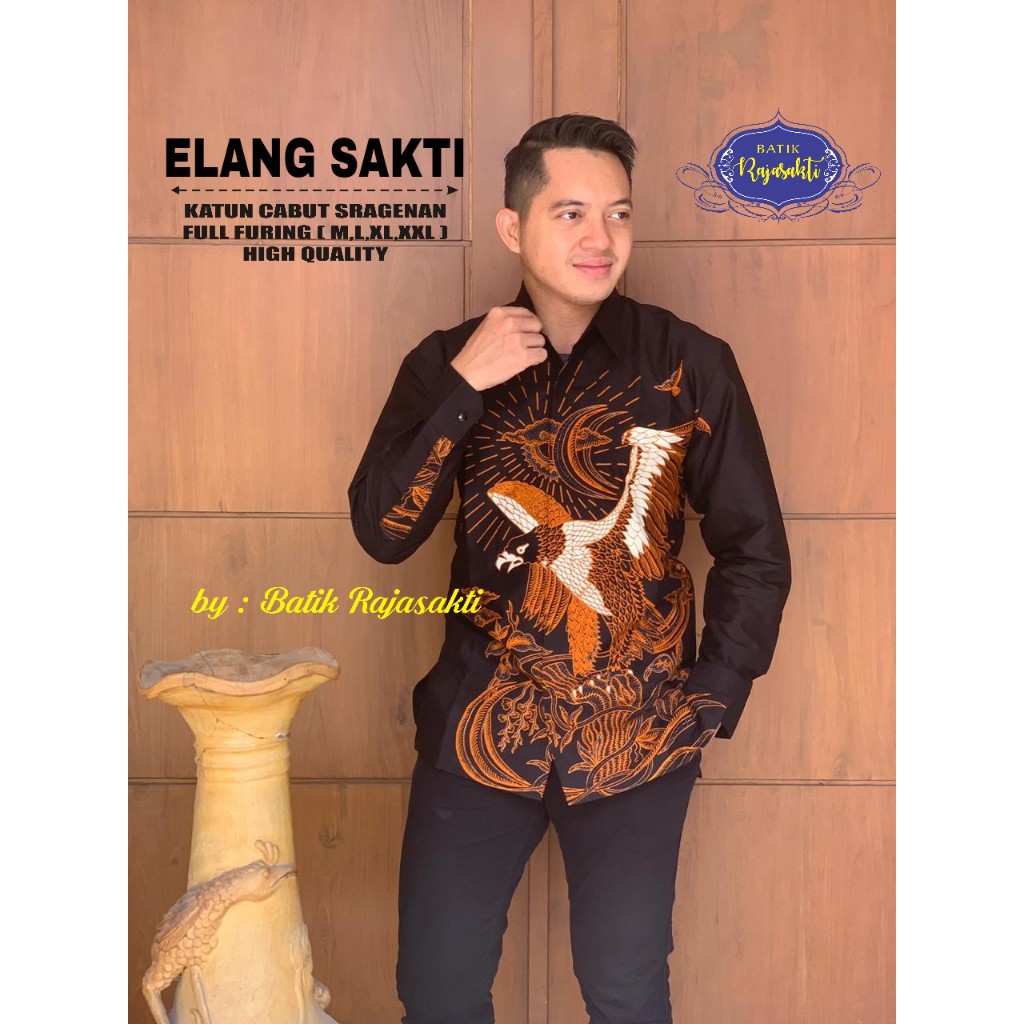 ELANG SAKTI RAJASAKTI KEMEJA BATIK SOLO PRIA LENGAN PANJANG LAPIS FURING ATASAN BATIK PREMIUM MODERN KATUN HALUS BAHUWIRYA  BANAMITRA BANAMITRA PUTIH BANGSAWAN BAYU PUTRA BERLIAN BIRU BHARATAYUDA BIMASENA BIRENDRA BIRU INDAH BRAHMAKERTA BRAHMAKERTA MERAH