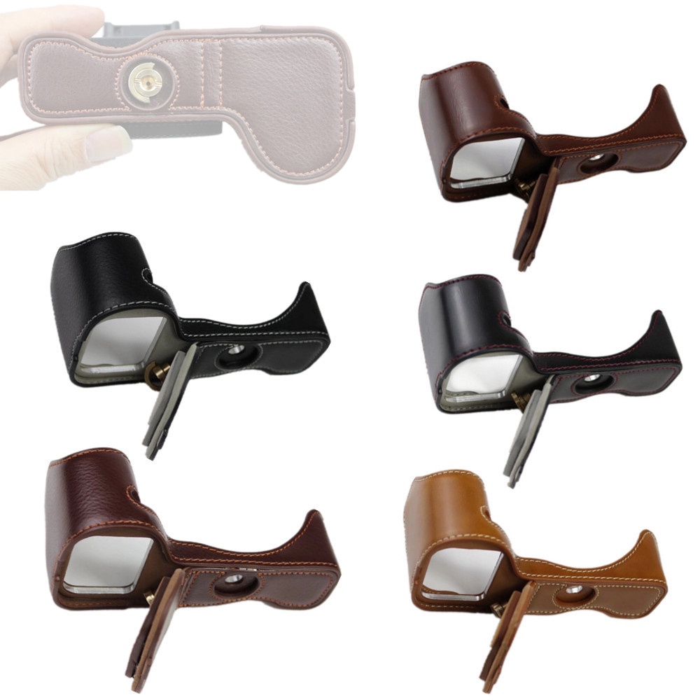 Z50 PU / Tas Kamera Kulit Asli Setengah Dasar Casing Tubuh Penutup Pelindung Shell untuk Kamera Niko