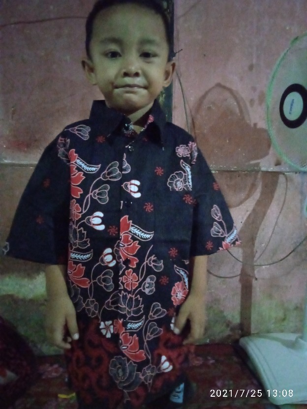 Batik Couple Keluarga Modern Sania Ruffle Ori Ndoro Jowi Dnt Motif  Banyu Mili Navy Termurah Shopee