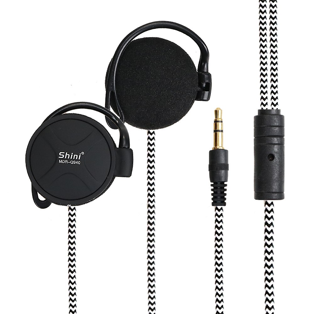 Shini Headphone Sporty Earhook Clip-on