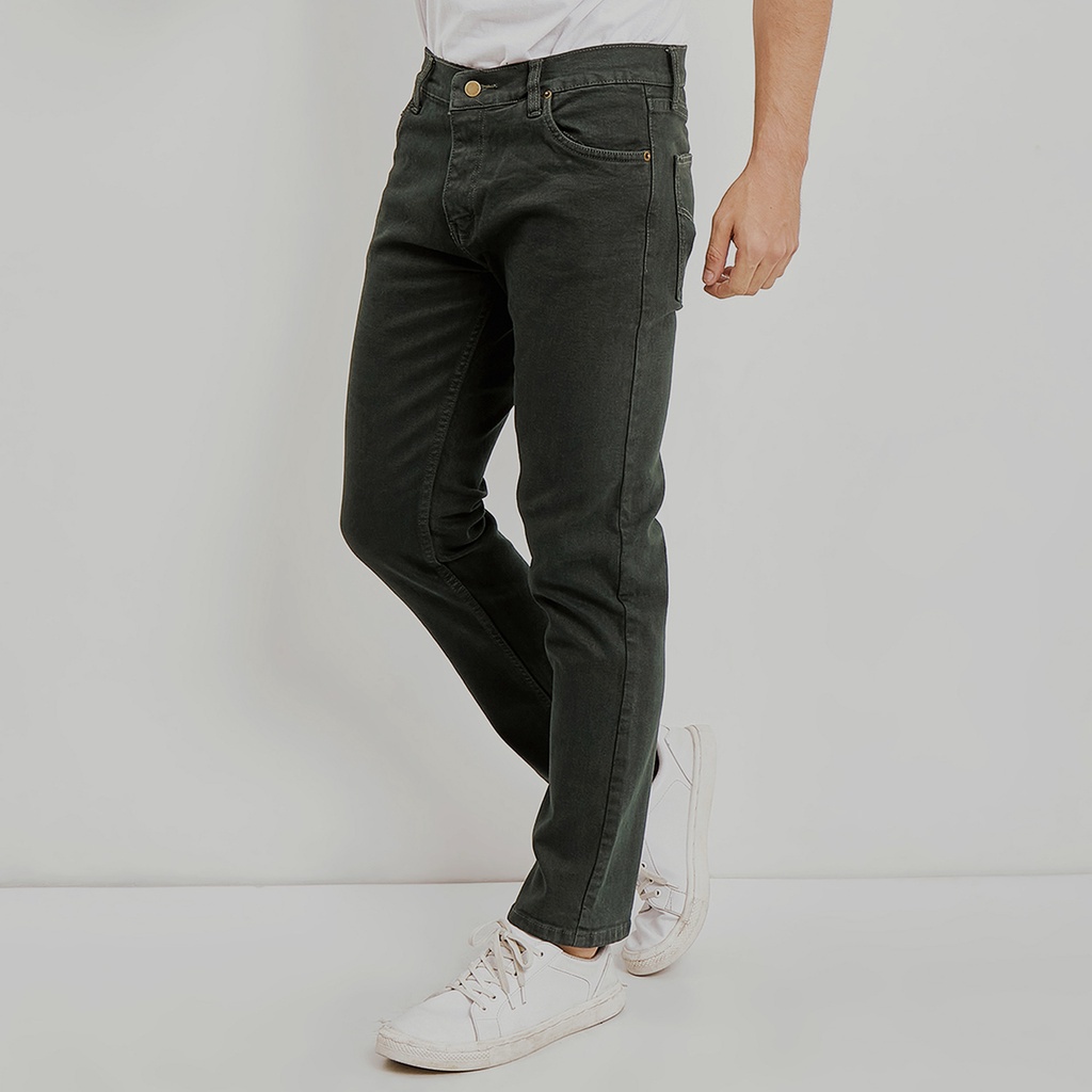 Pluviophile - Celana panjang denim slimfit - Green Army