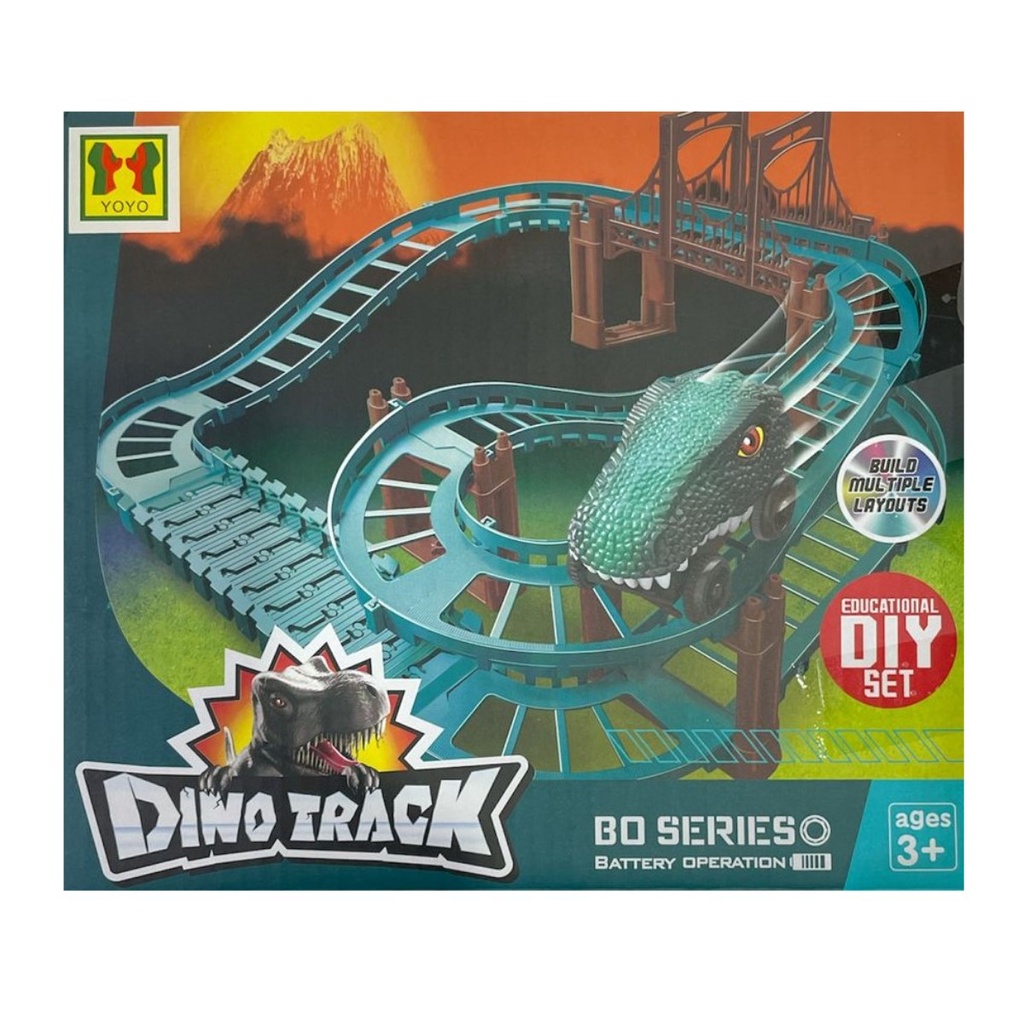 Mainan Anak DINO TRACK Lintasan Track Dinosaurus Mobil Dinosaurus Dino