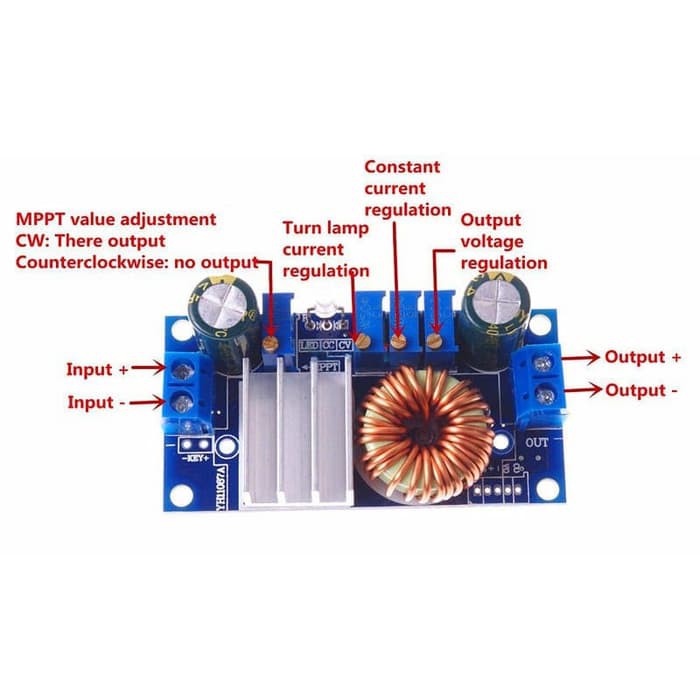 Modul MPPT Solar Charger DC Step Down 5A Solar Panel Charge CC CV