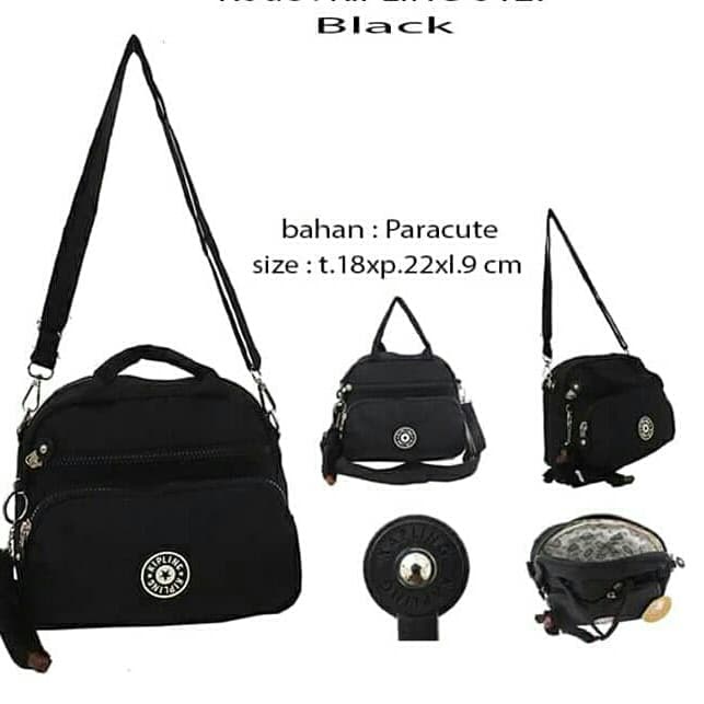 NEW tas slempang kipling mini/ tas jingjing kipling mini murah - Hitam