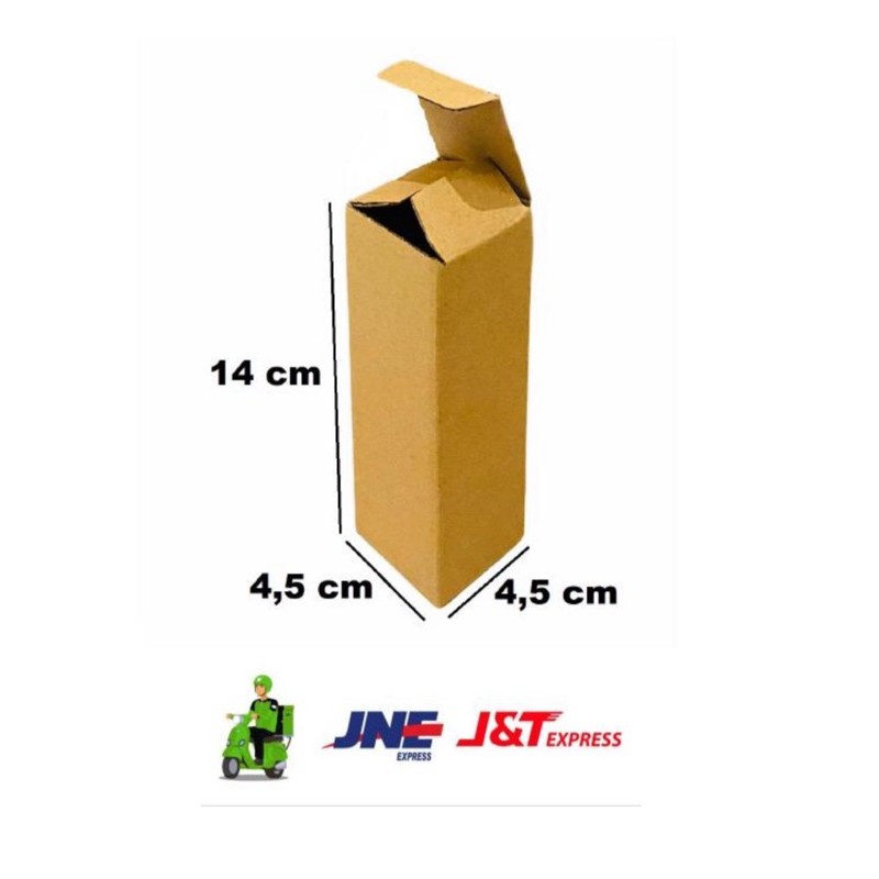 

kardus box single wall polos baru uk 4,5x4,5x14 cm